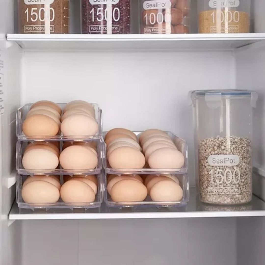 Dispensador y Organizador De Huevos 3 Niveles X42