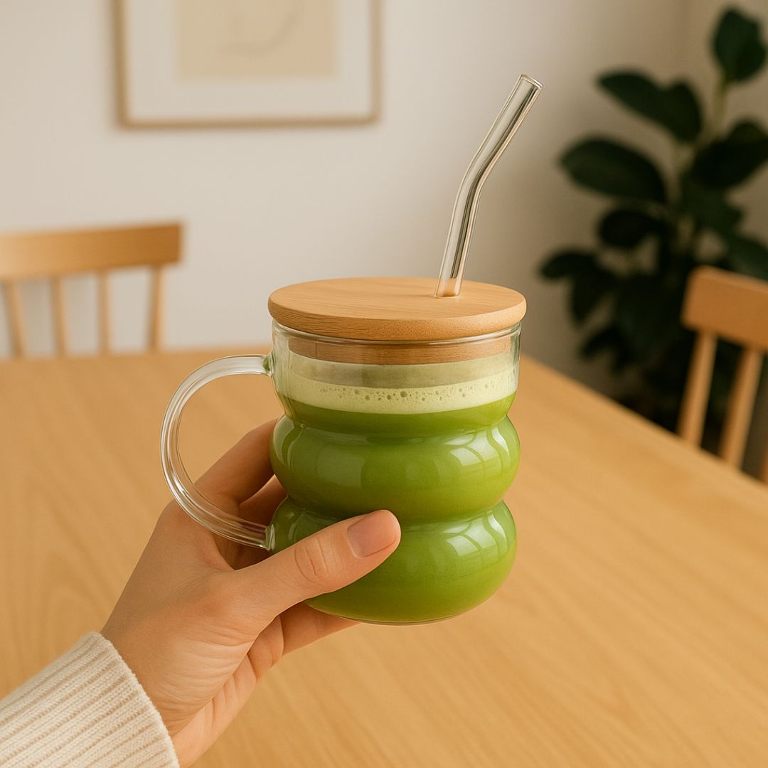 Taza Burbuja Con Tapa Hermética y Pitillo