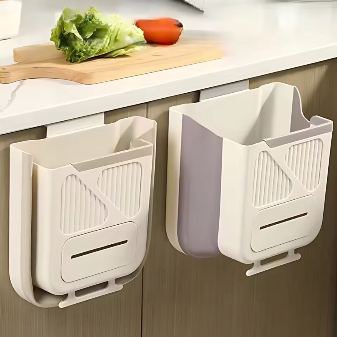 Basurero Plegable Colgante Con Dispensador De Bolsas