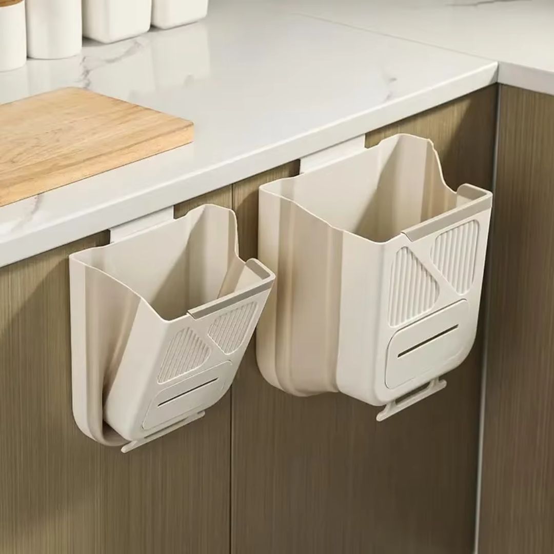 Basurero Plegable Colgante Con Dispensador De Bolsas