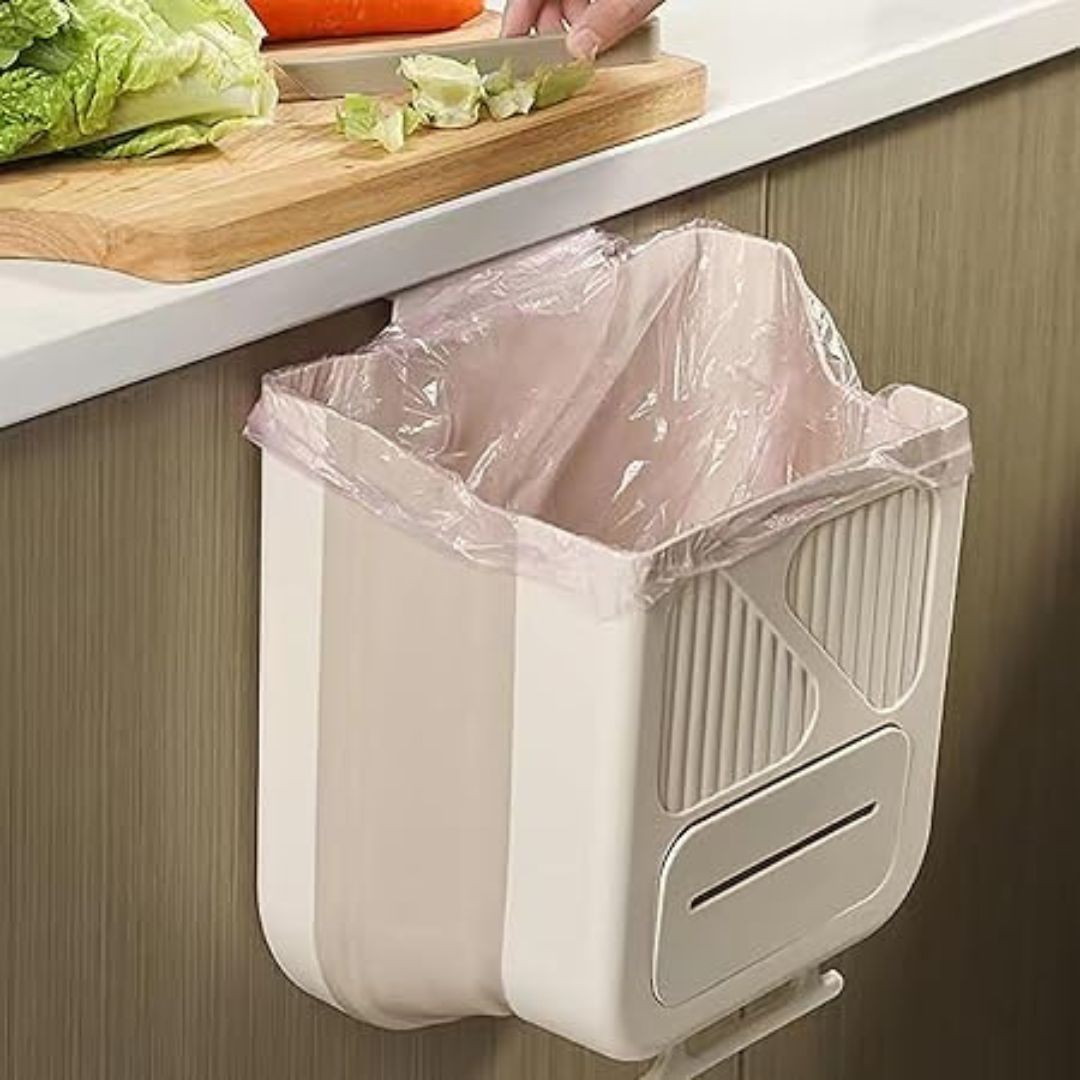 Basurero Plegable Colgante Con Dispensador De Bolsas