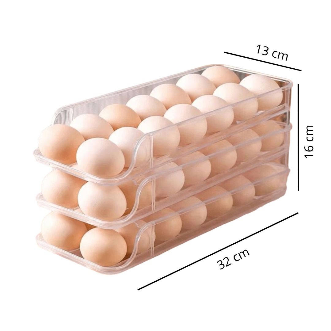Dispensador y Organizador De Huevos 3 Niveles X42