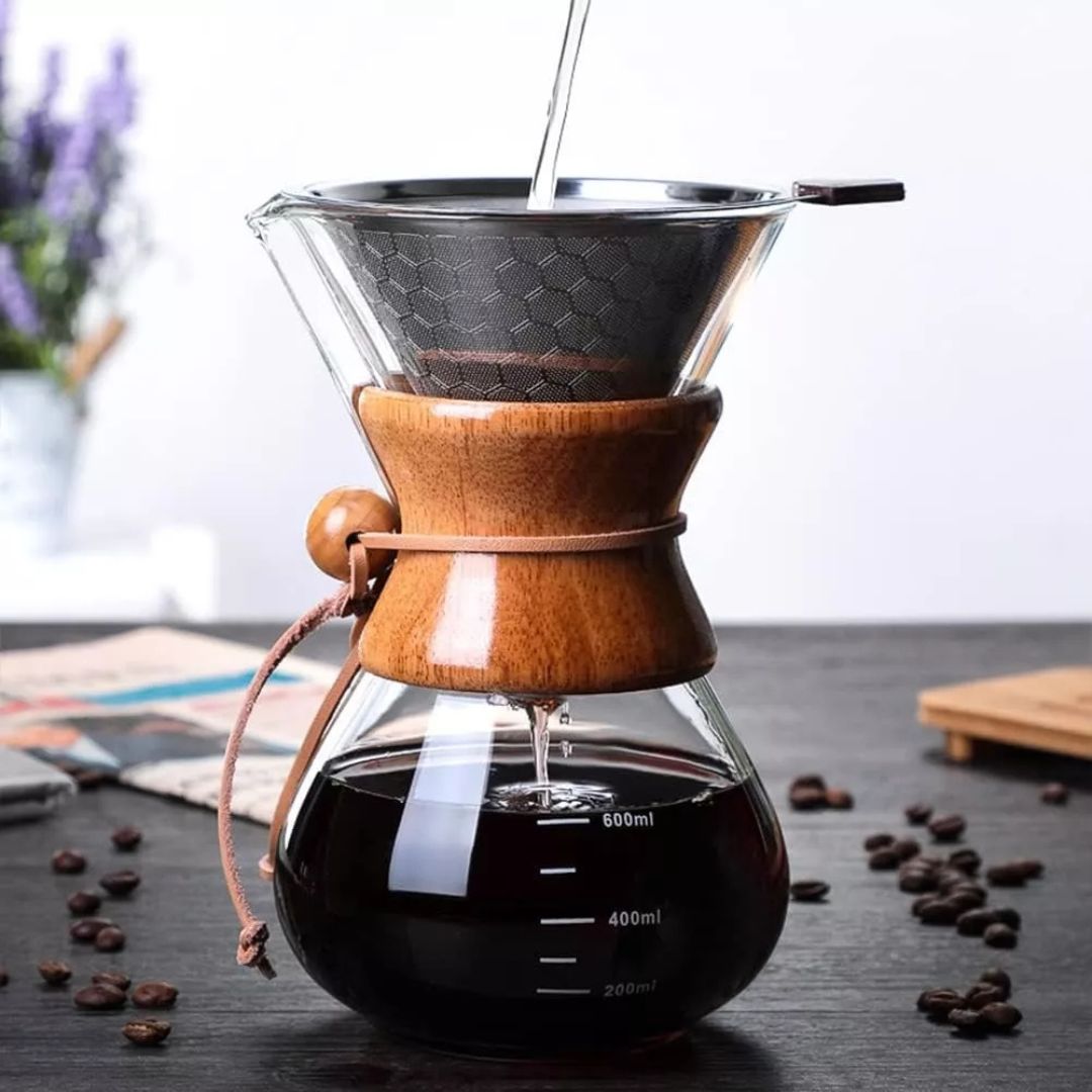 Método Chemex Para Filtrado De Café Con Madera 600ml