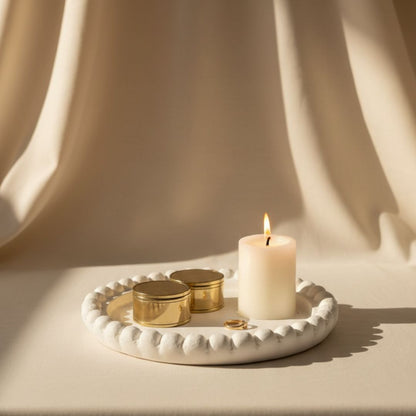 Bandeja Decorativa Perlas Redonda