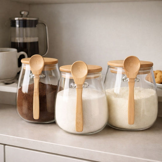 Set De Recipientes Herméticos Con Cuchara X3