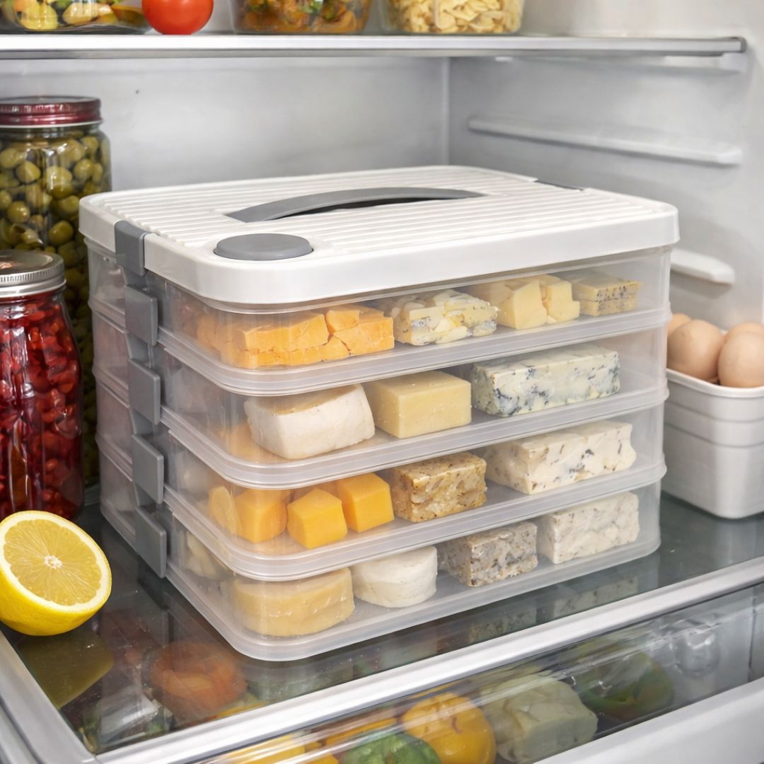 Organizador Apilable Para Nevera 4 en 1