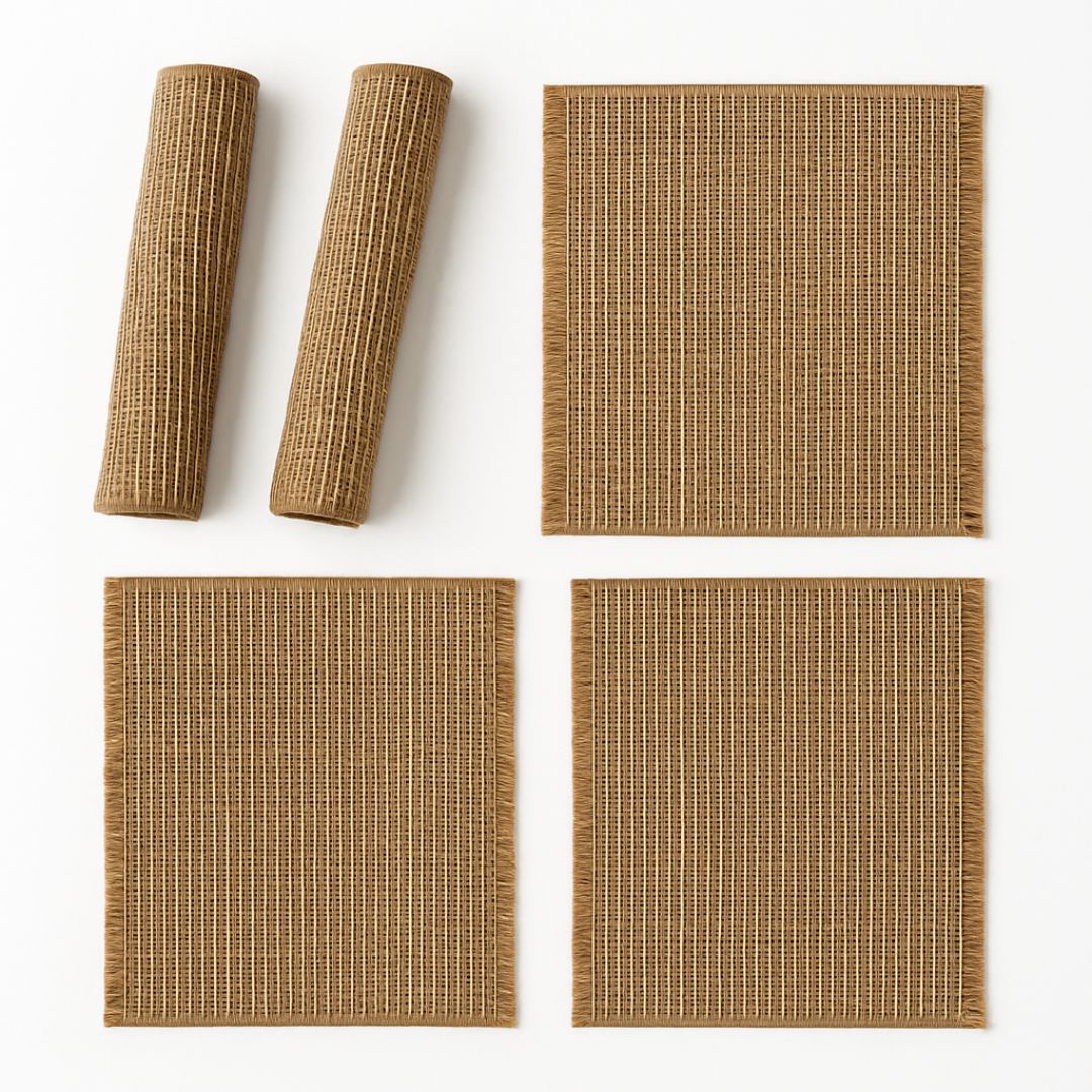 Set De Individuales 4 Puestos En Yute