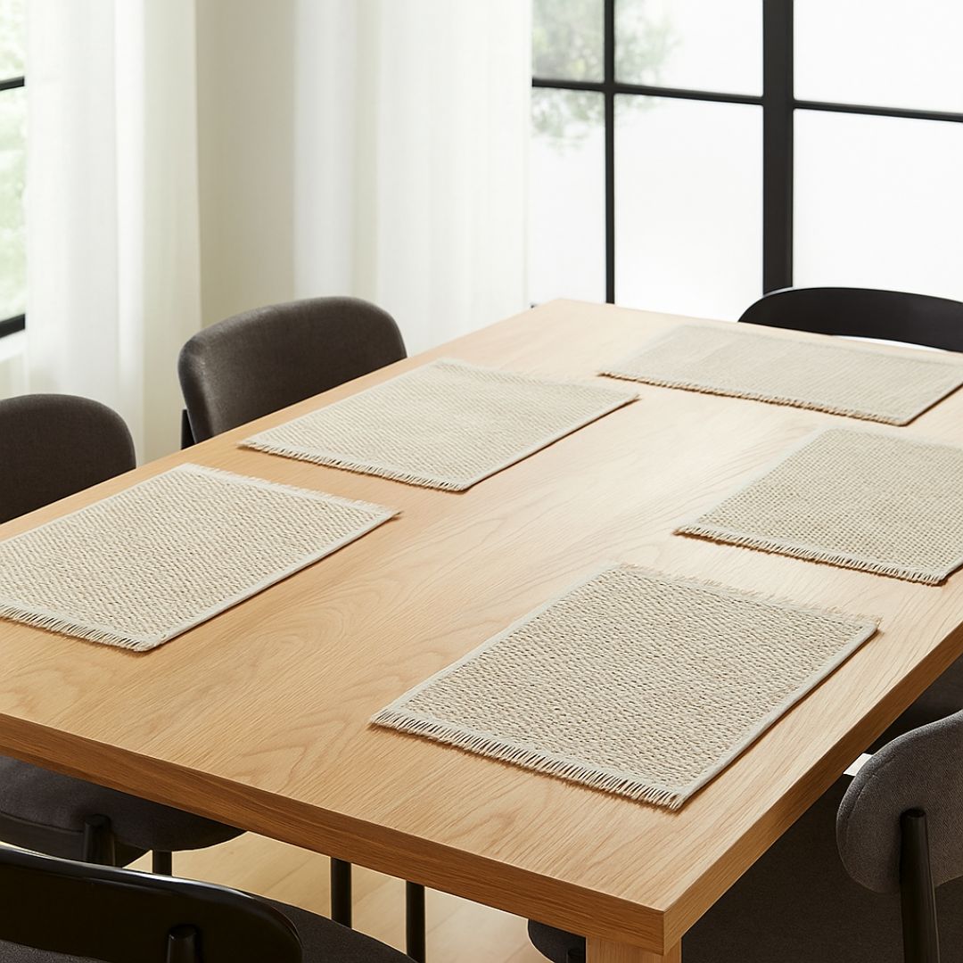 Set De Individuales 4 Puestos En Yute