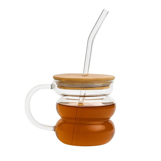 Taza Burbuja Con Tapa Hermética y Pitillo