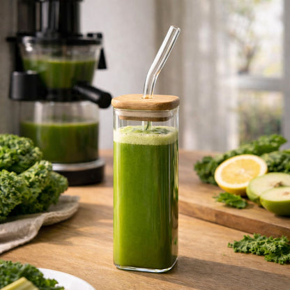 Vaso Cuadrado Con Pitillo