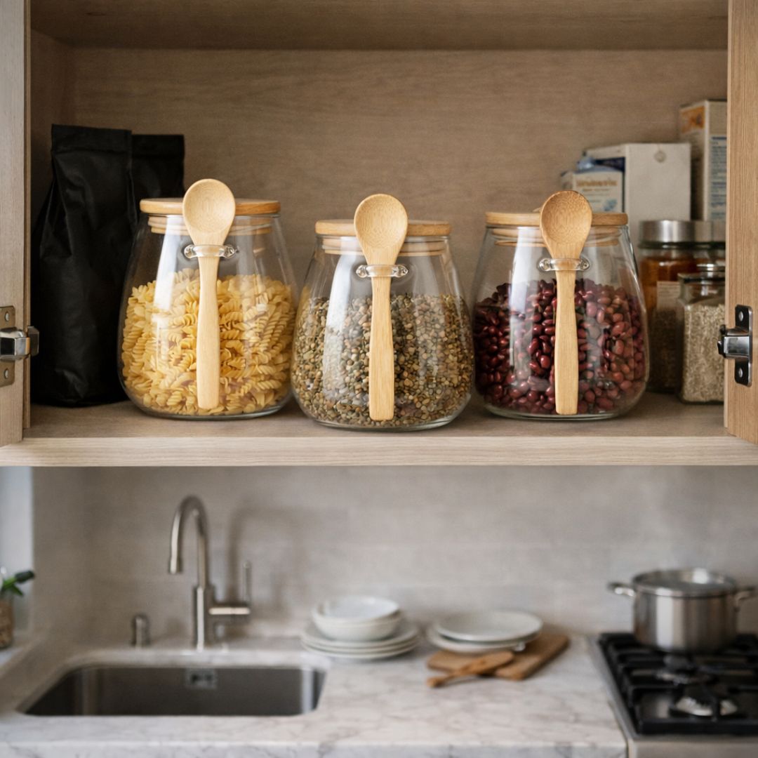 Set De Recipientes Herméticos Con Cuchara X3